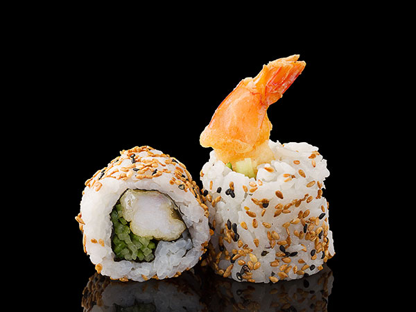 sesame ebi maki roll